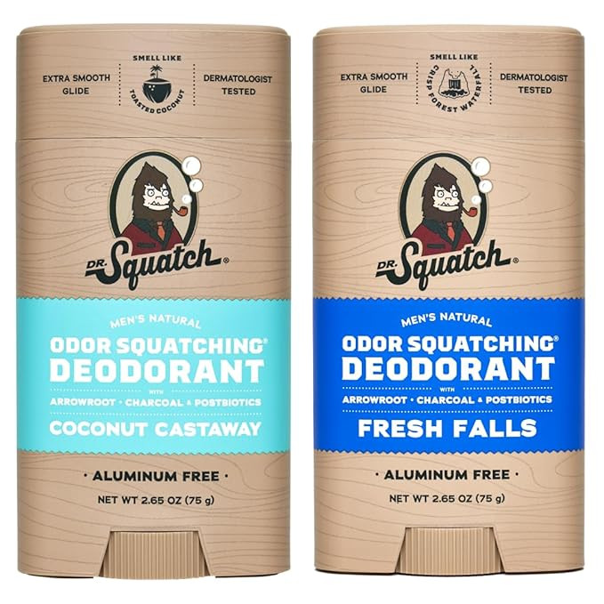 Men's Natural Deodorant - Aluminum-Free Deodorant from Dr. Squatch - Natural Deodorizer - made w/... | Amazon (US)