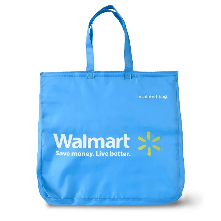 Walmart Reusable Insulated Polyethylene Grocery Bag, Blue | Walmart (US)