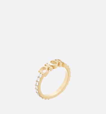 Dio(r)evolution Ring Gold-Finish Metal and White Crystals | DIOR | Dior Beauty (US)