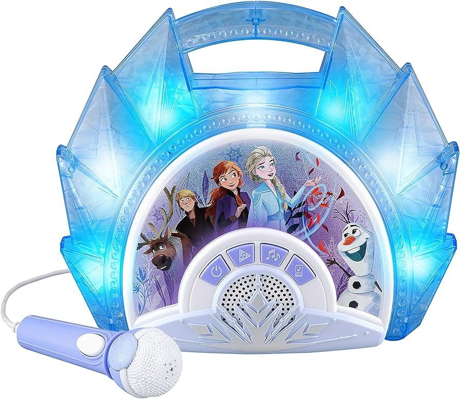 eKids Frozen Sing Along Boom Box Speaker with Microphone for Fans of Frozen Toys for Girls, Kids ... | Amazon (US)