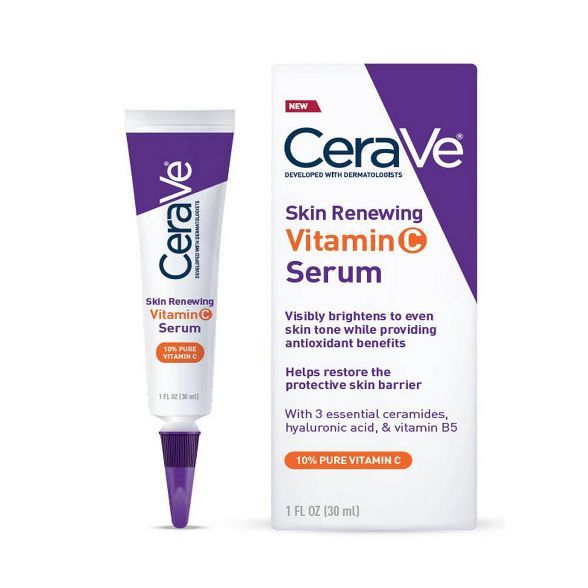 CeraVe Skin Renewing Vitamin C Face Serum With Hyaluronic Acid - 1 fl oz | Target