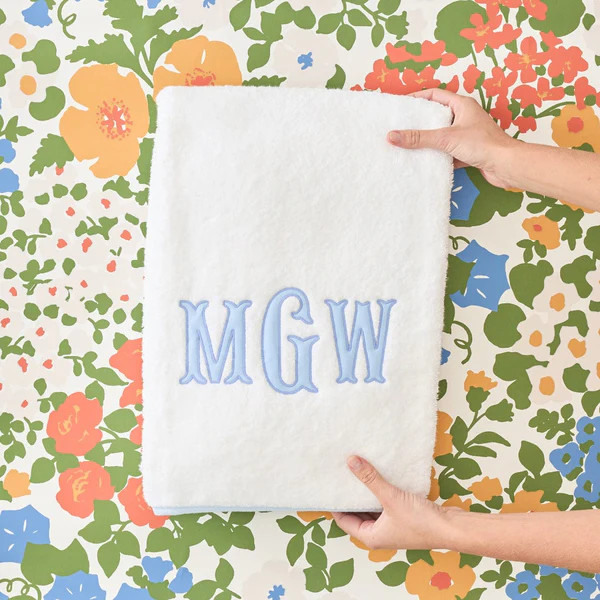 Monogrammed Plush Luxury Bath Towel | Weezie | Weezie Towels