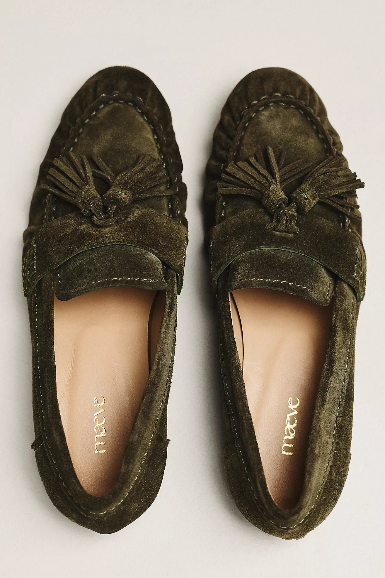 Maeve Tassel Suede Loafers | Anthropologie (US)
