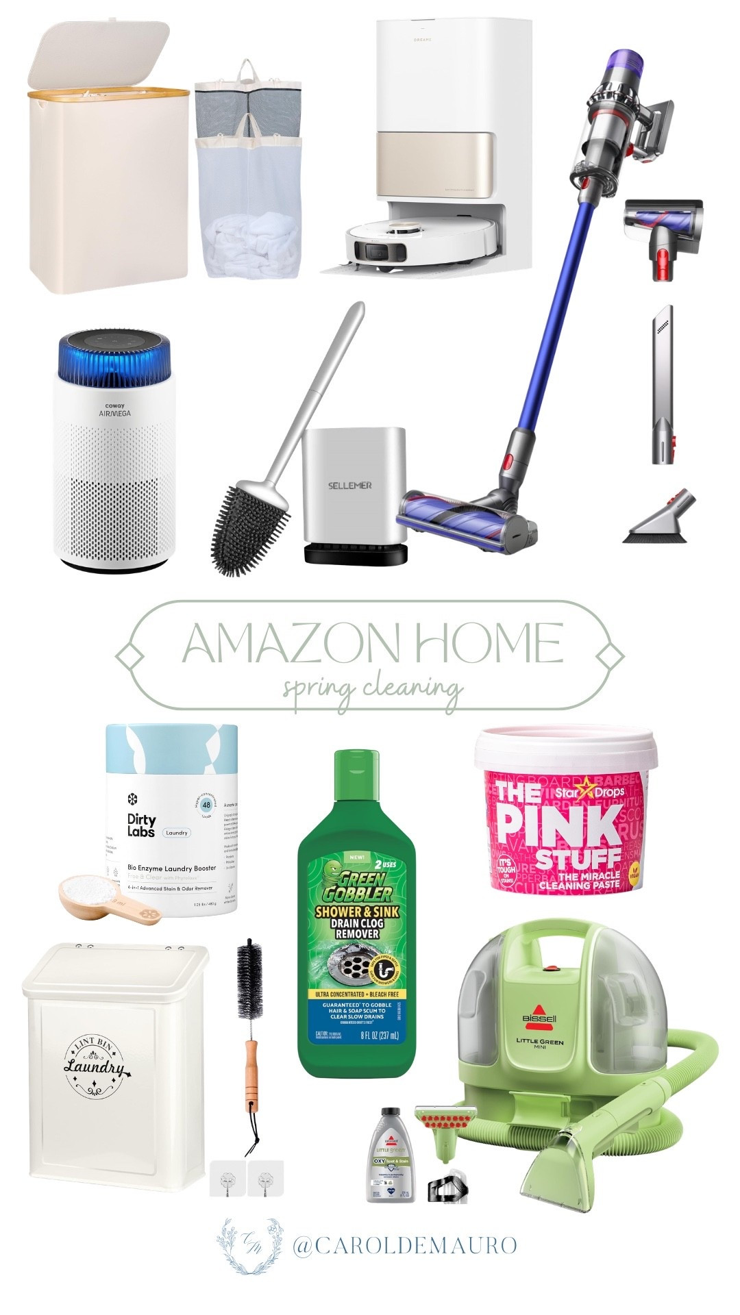 Cleaning your home space for Spring can be a lot of fun when you have all the essentials! Here's everything you need from a wireless vacuum cleaner, laundry baskets, an air purifier, a drain clog remover, a laundry booster, and more.

amazon finds, deep cleaning, home refresh, organization inspo, declutter, laundry must haves, home appliances, life hacks

#LTKSeasonal #LTKHome #LTKU