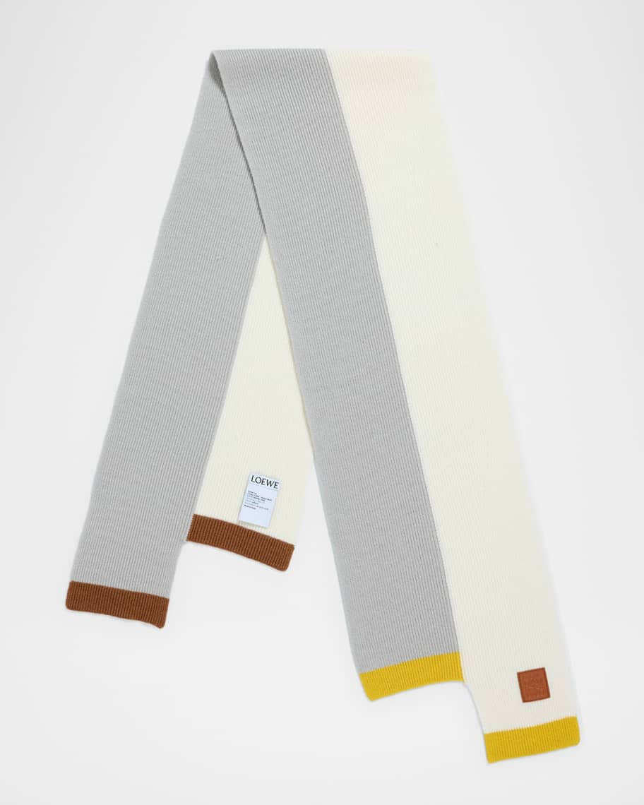 Loewe Asymmetrical Wool Scarf | Neiman Marcus