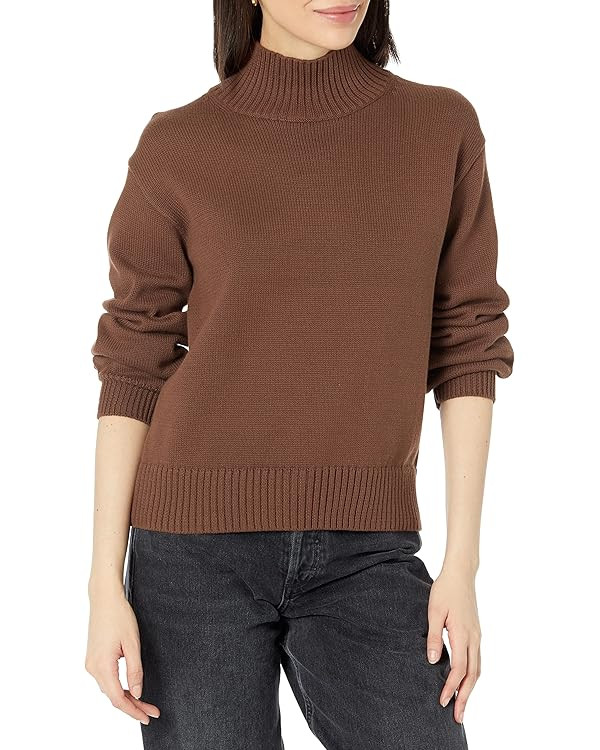 Amazon Essentials Women's Pull-Over Cotton Sweaters, Funnel-Neck, Available in Plus Size | Amazon (US)