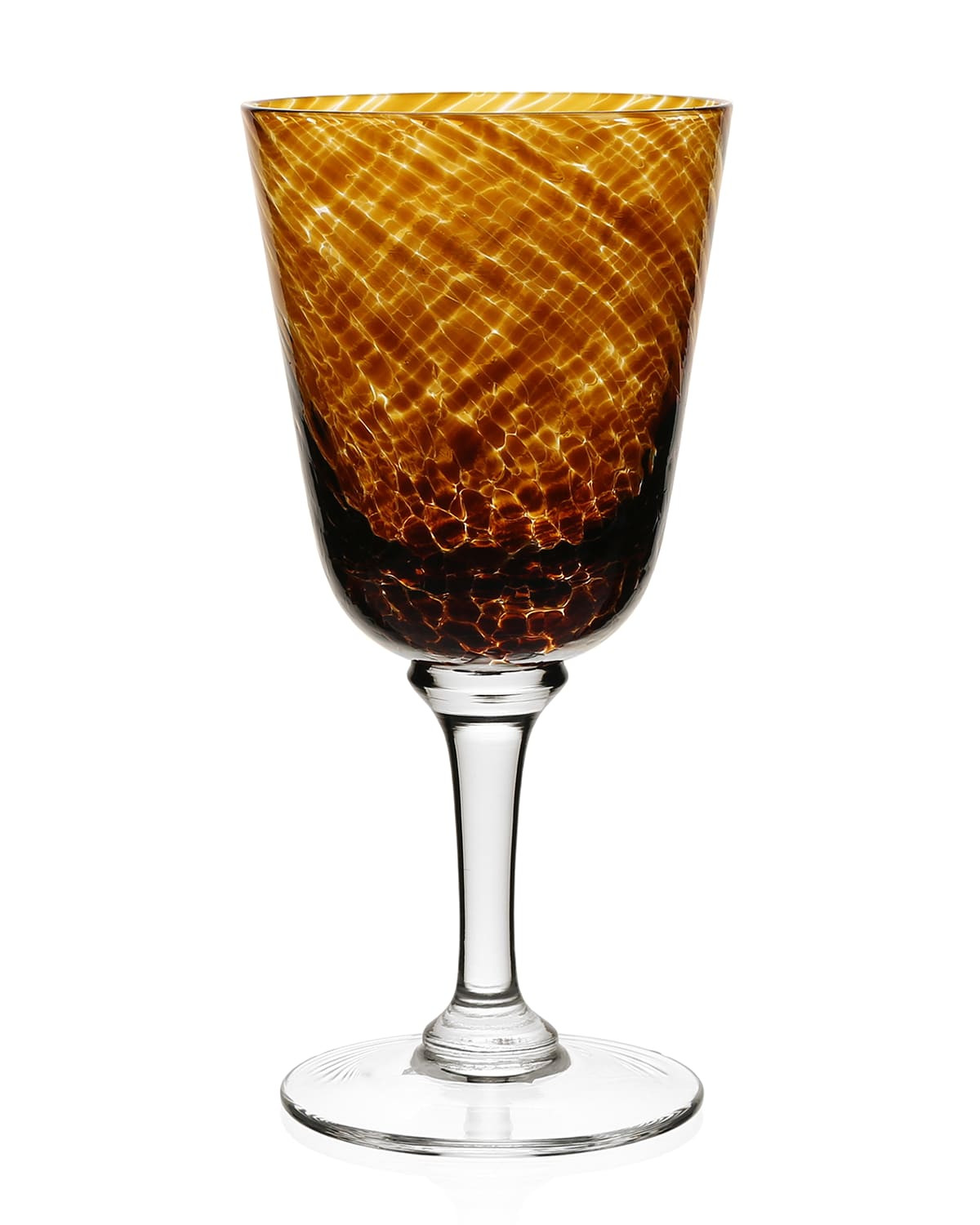 Vanessa Glass Water Goblet, Tortoise | Neiman Marcus