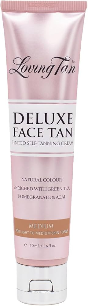 Loving Tan Deluxe Face Self Tanner, Medium - Streak Free, Natural, Professional Quality Sunless T... | Amazon (US)