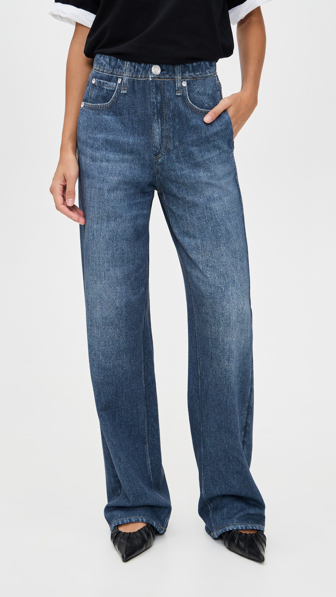 rag & bone Miramar Terry Wide Leg Pants Petra M | Shopbop
