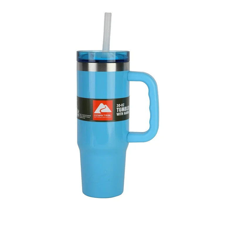 Ozark Trail 30 oz Tumbler with Handle, Shimmer Aqua Water | Walmart (US)