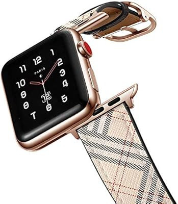 amBand Leather Band Compatible with Apple Watch SE Series 6 38mm 40mm 42mm 44mm, Genuine Leather ... | Amazon (US)
