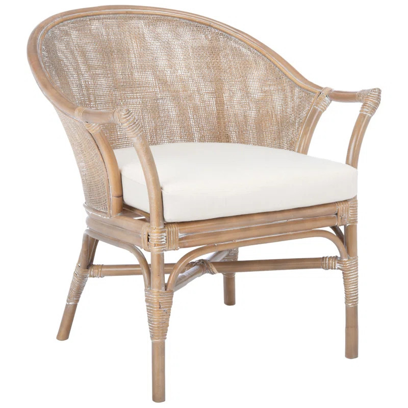 Lucia Linen Solid Back Arm Chair | Wayfair North America