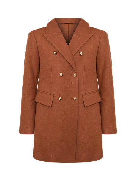 Fitted Long Double Breasted Coat | Ann Taylor