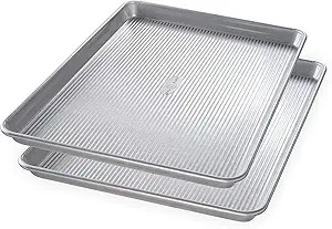 USA Pan Bakeware Half Sheet Pan, Set of 2, Aluminized Steel | Amazon (US)