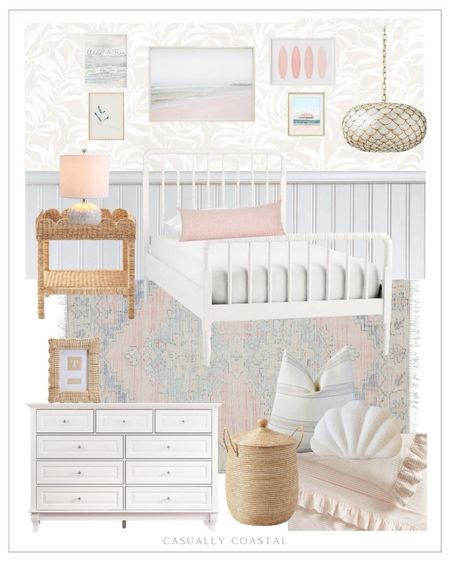 Coastal bedroom inspiration for your little girl! 💕 
- 
Coastal bedroom ideas, coastal bedroom design, coastal style, little girl bedroom, girls bedroom ideas, coastal decor, coastal interiors, pink bedroom, beach house style, beach home bedroom, striped linen pillow cover, La Jolla basket, beach house bedroom, serena & lily lidded baskets, scalloped chandelier, capiz chandelier, coastal lighting, bedroom chandelier, Elsie bed, wood bed, white beds, full size beds, twin size beds, kids bed, tropical palm leaves, palm leaves wallpaper, peel and stick wallpaper, wallpaper for girls bedroom, scallop rattan side table, woven nightstand, coastal nightstand, ocean print beach wall art, modern coastal wall art, coastal gallery wall, seagulls art print, lake house art, seashell coastal table lamp, Amazon lamps, wild and free just like the sea wall quote, pink surfboard wall art, blush pink lumbar pillow, sunset traditional performance rug, coastal rug, bedroom rug, girl bedroom rug, 9 drawer dresser, white dresser, affordable dresser, Amazon dresser, Amazon bedroom furniture, kids dresser, striped ruffle organic sheet set, pink sheet sets, seashell throw pillow, Amazon throw pillows, little girl bedding



#LTKHome #LTKKids #LTKFindsUnder100