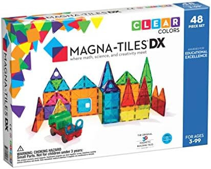 Magna-Tiles 48-Piece Clear Colors DELUXE Set, The Original, Award-Winning Magnetic Building Tiles... | Amazon (US)