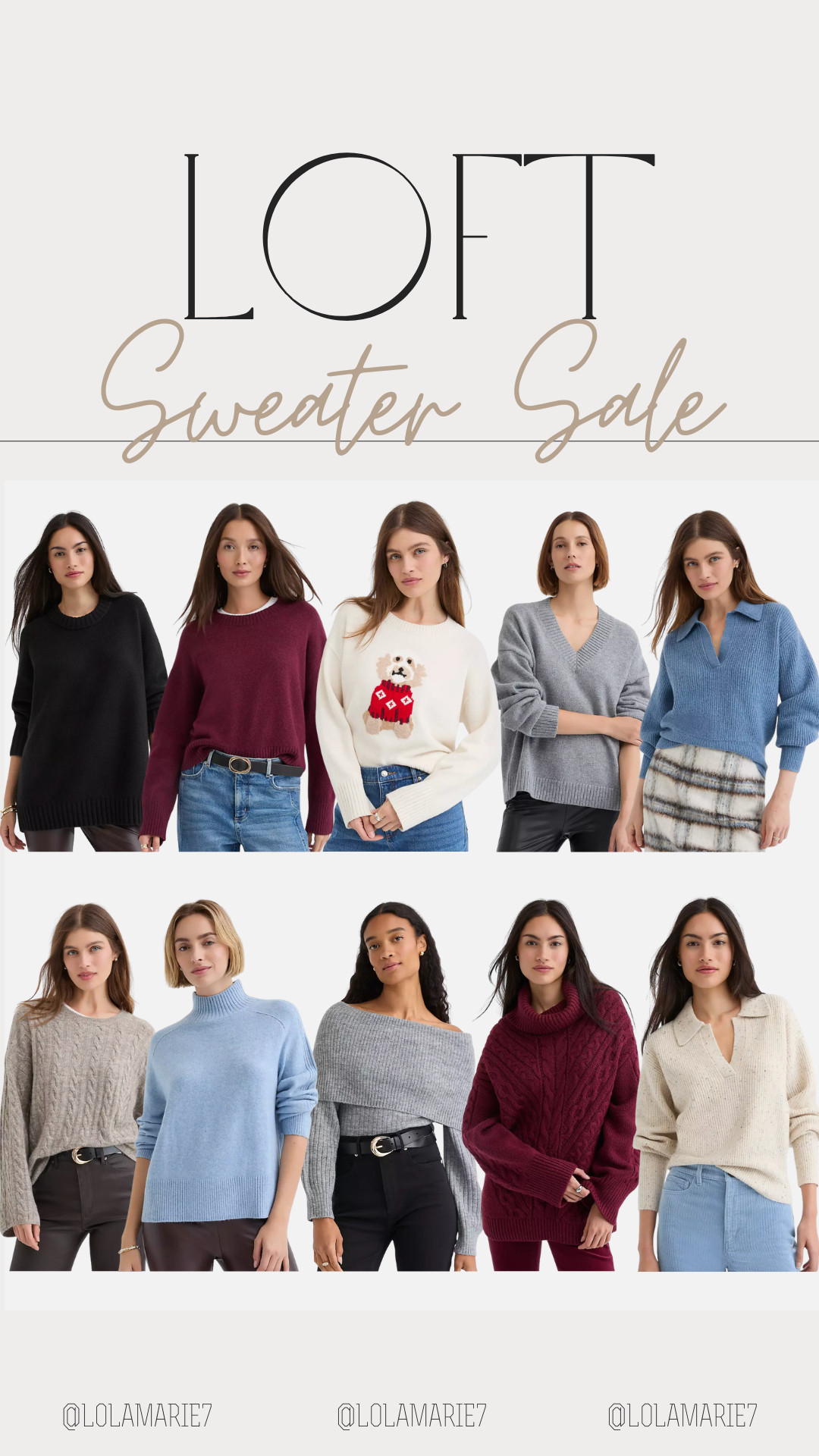 $25 LOFT SWEATERS 'TIL MIDNIGHT!! RUN!!

#loft #anntaylor #sweaters #thanksgivingfit #cozystyle 

 #LTKGiftGuide #LTKHoliday #LTKSaleAlert