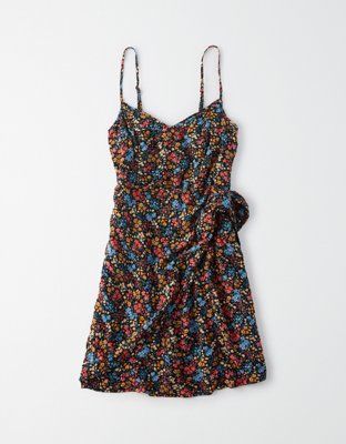 AE Tie Up Wrap Mini Dress | American Eagle Outfitters (US & CA)