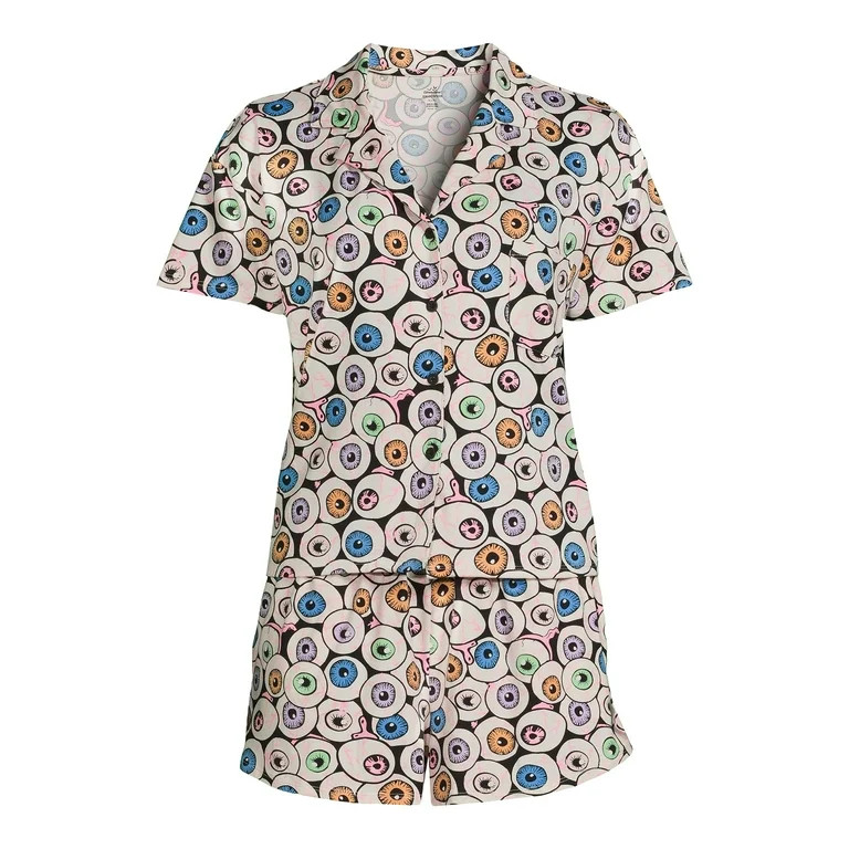 Way To Celebrate Womens Shorty Pajama Set, Sizes XS to 3X | Walmart (US)