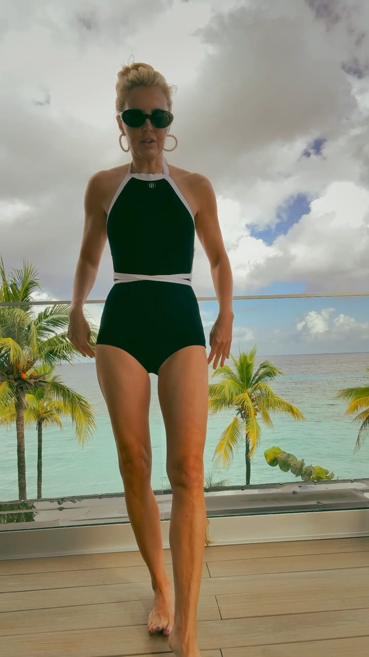 I wore this suit on a week-long river rafting and camping trip in Idaho — kayaking, white water rafting, swimming in current, surrounded by people. And this Free People suit? It understood the assignment.

Never tugged. Never pulled. Never adjusted. It just stayed put.

The white tie-waist and halter neckline are elegant and do a lot of work — creating shape and making your waist look noticeably smaller. That crisscross belt is doing serious heavy lifting.

Throw on some black wide-leg cotton pants, grab your glam sunhat and sunglasses, and you have the perfect sophisticated beach look. It’ll take you everywhere from the Salmon River to someone’s yacht. (I’m available and open to invites. 😉)

One fit note: this one runs a bit snug — which is actually part of why it doesn’t move.

#LTKOver40 #LTKTravel #LTKSwim