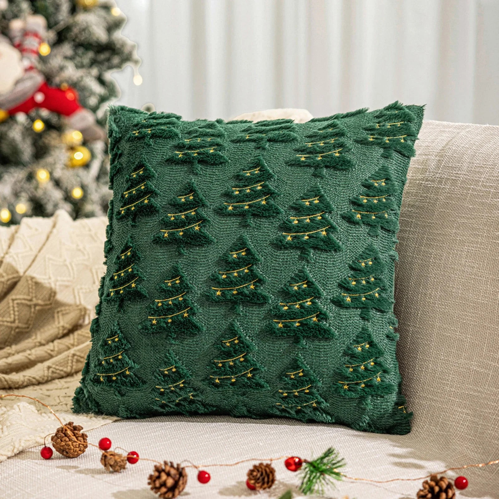 Clearance!! Christmas decorations,Throw Pillow Christmas Tree Decorative Pillow 18x18 Inch Soft P... | Walmart (US)
