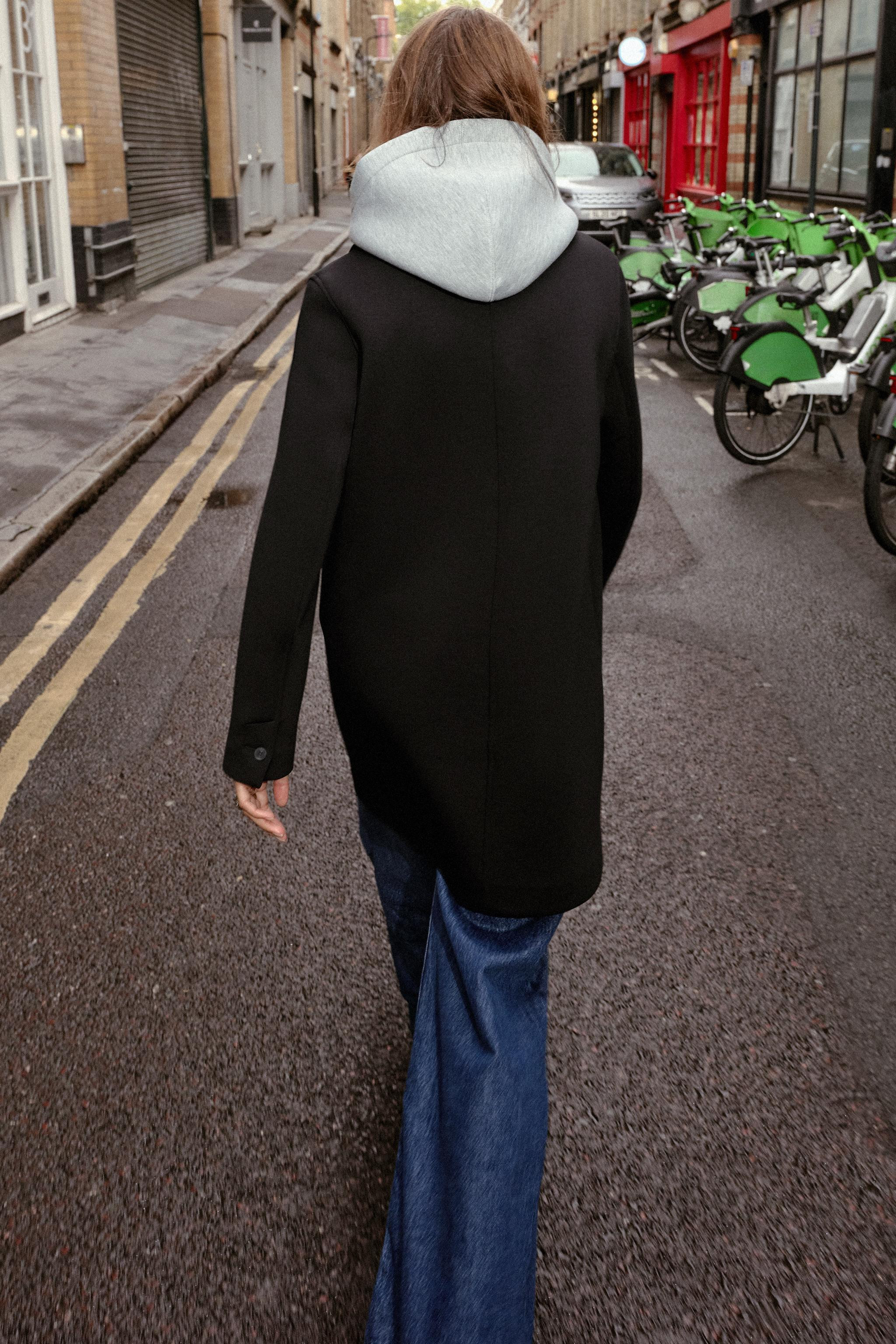 COMBINED HOODED COAT | Zara US