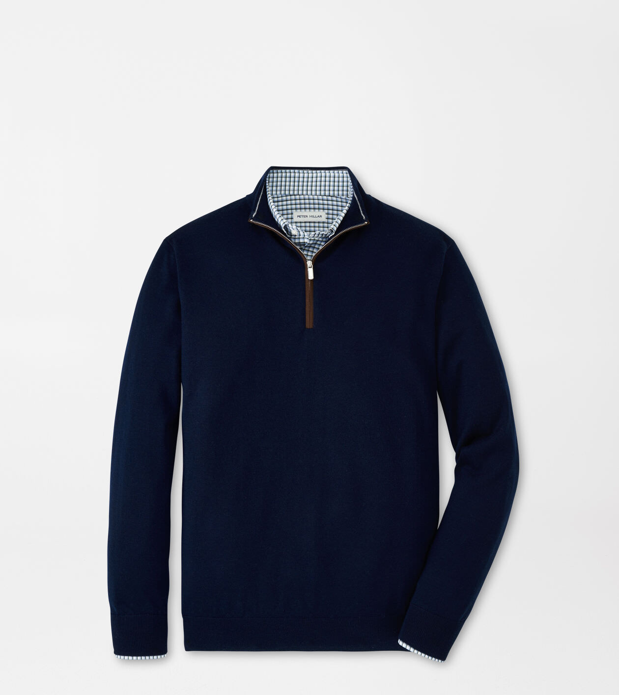 Autumn Crest Suede Trim Quarter-Zip | Peter Millar