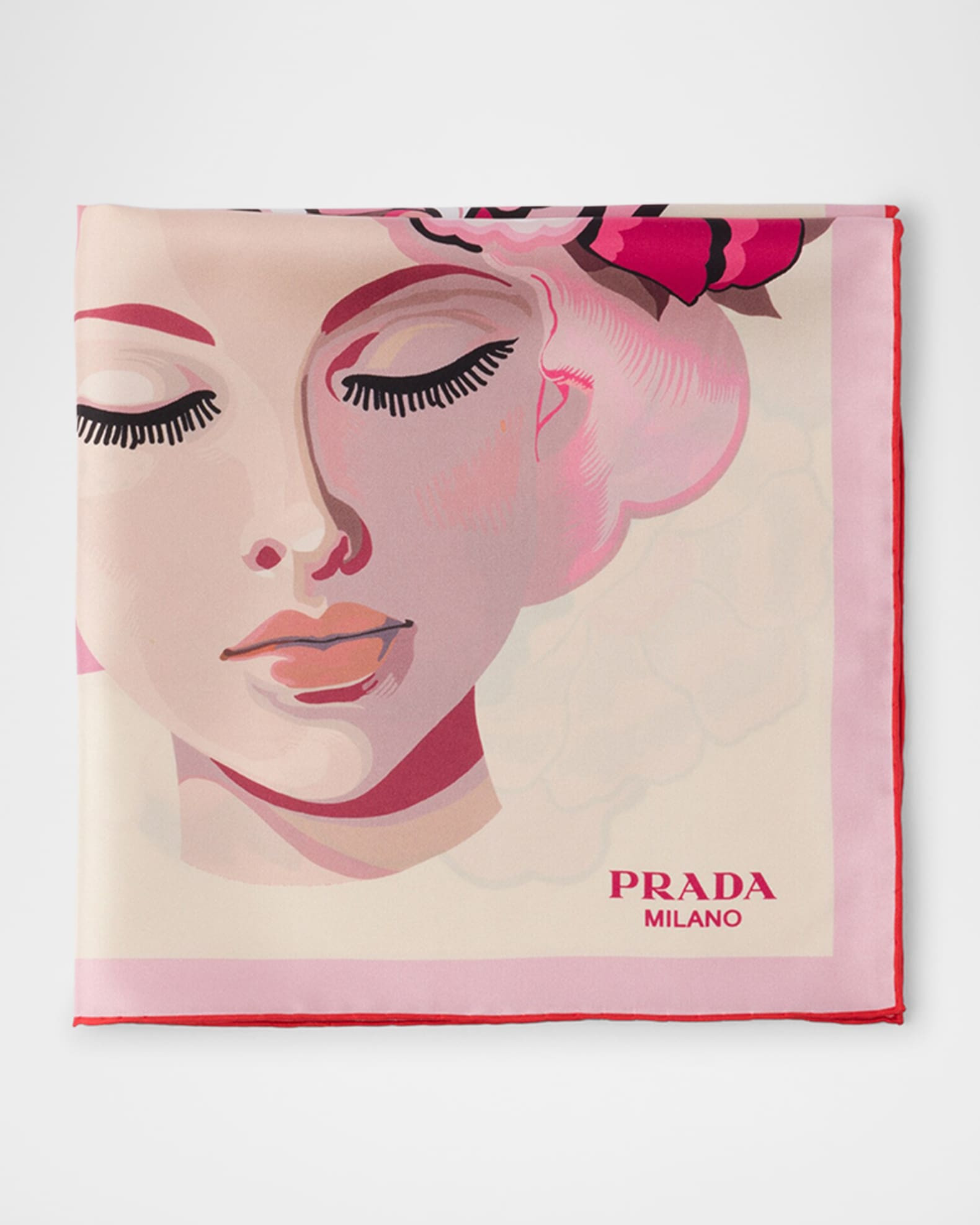 Printed Silk Twill Scarf | Neiman Marcus