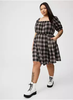 Mini Puff-Sleeve Dress | Torrid (US & Canada)