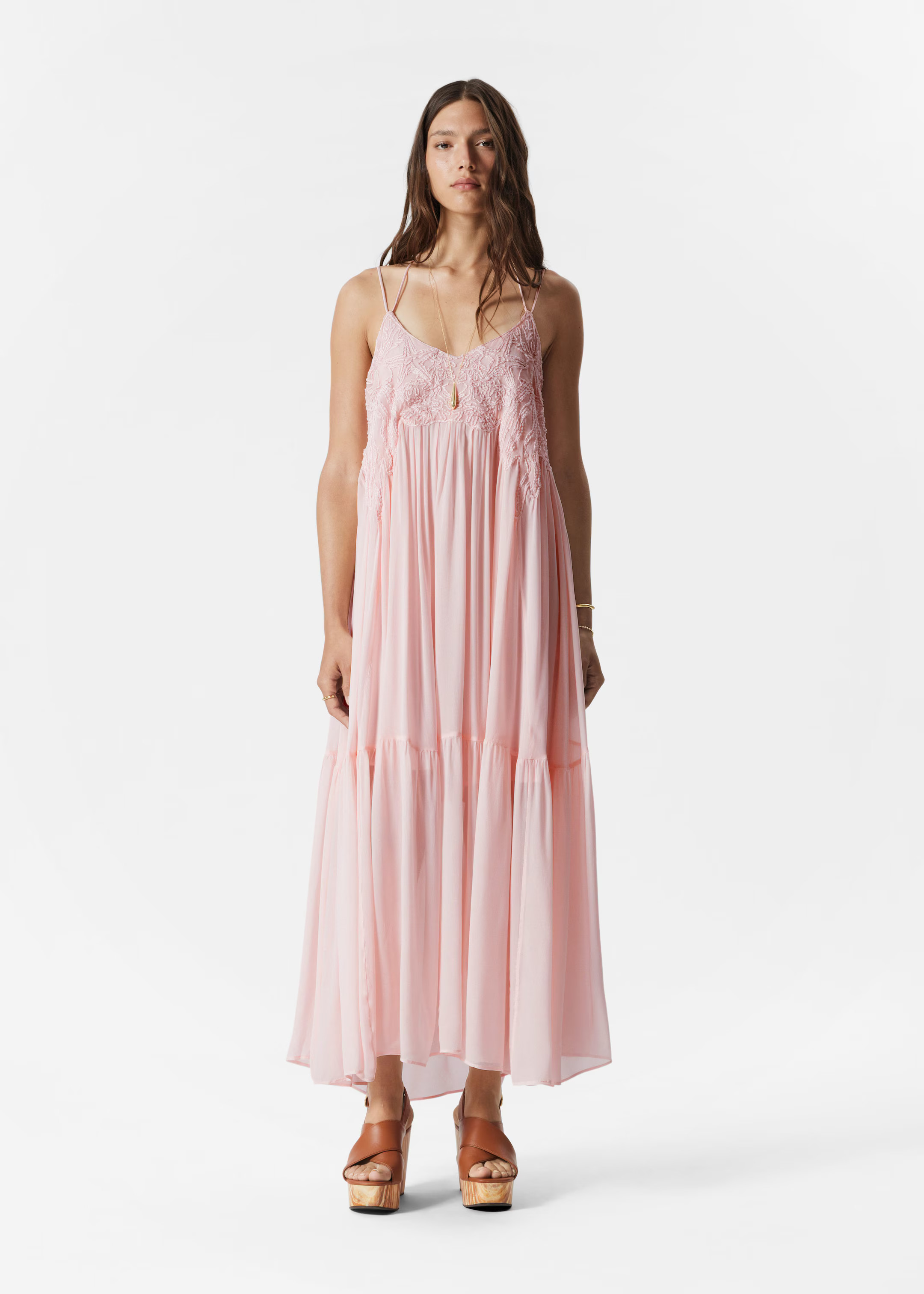 Strappy Embroidered Maxi dress | & Other Stories UK