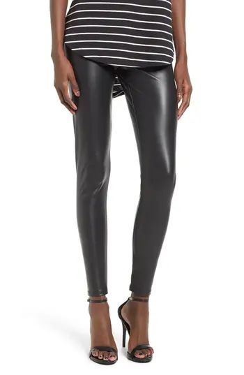 Women's Bp. Faux Leather Leggings, Size XX-Small - Black | Nordstrom