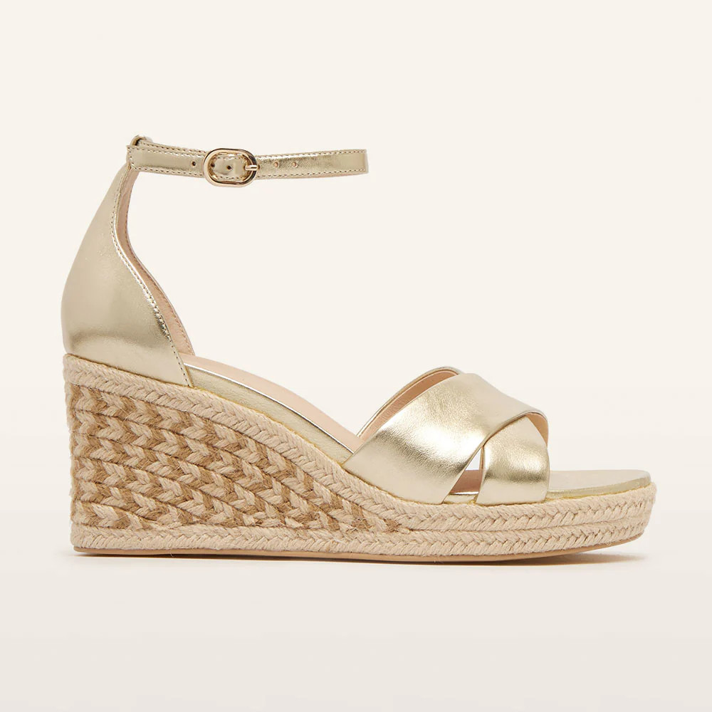 Baker Gold Tumbled Heels | FRANKIE4 | FRANKIE4