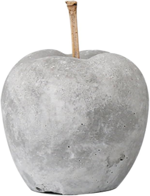 Fivtyily Stylish Cement Pear Apple Decoration Table Decor Paperweight (Apple) | Amazon (US)