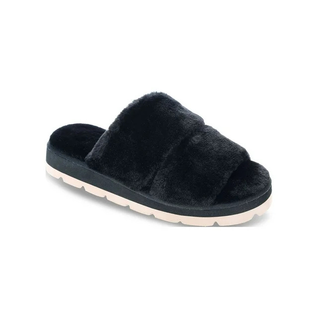 No Boundaries Juniors Faux Fur Platform Shoes | Walmart (US)