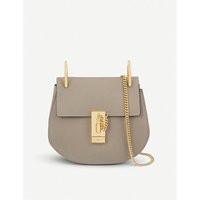Chloe Drew mini leather cross-body bag, Women's, Motty grey | Selfridges