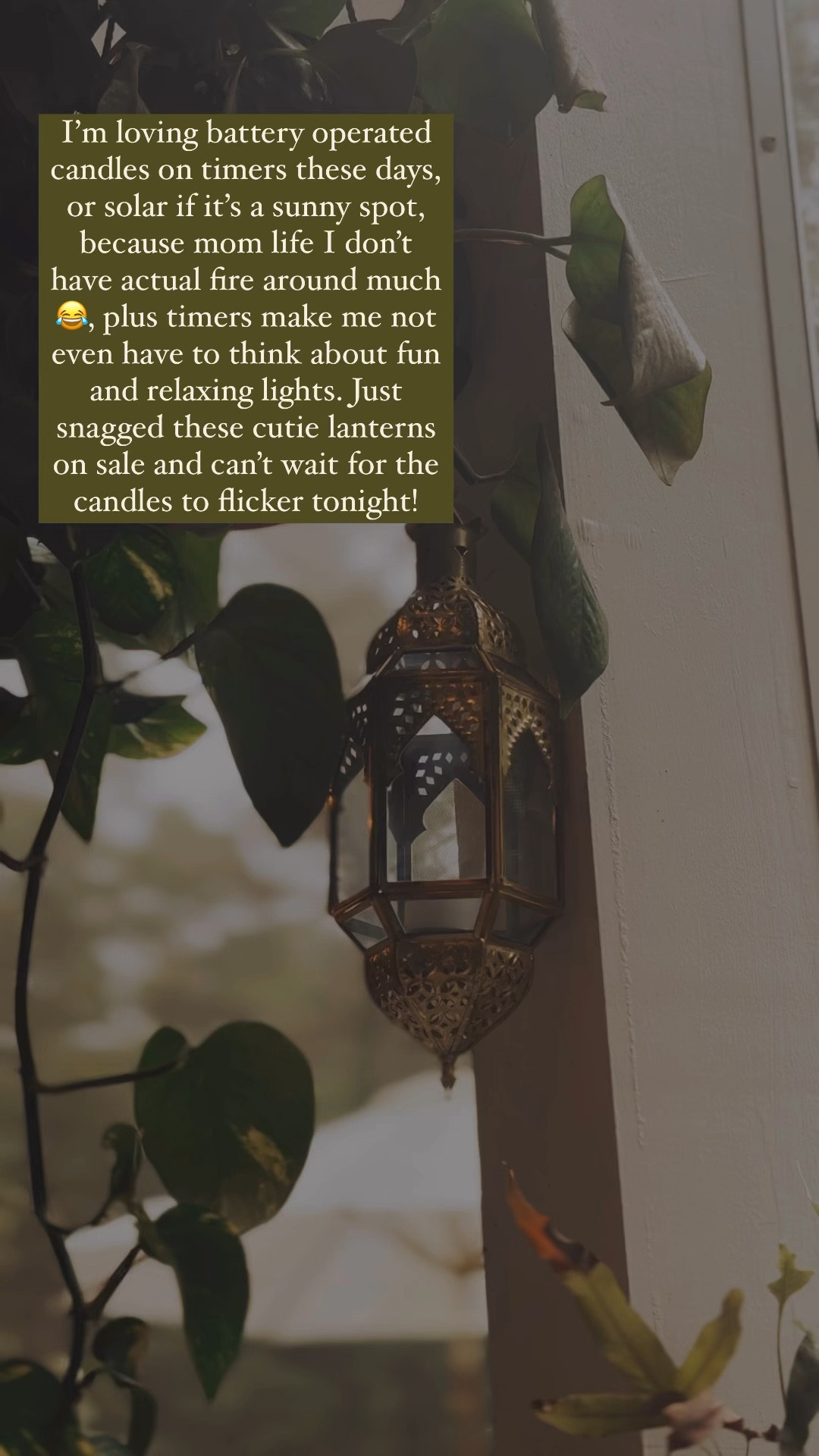 Battery operated candles on timers are my new mom love language for relaxing lighting that I don’t have to think about or worry about my kids setting anything on fire 🫣!

Lanterns and candle holders are so cute and affordable these days, check out my favorites  

#LTKFamily #LTKHome #LTKSeasonal