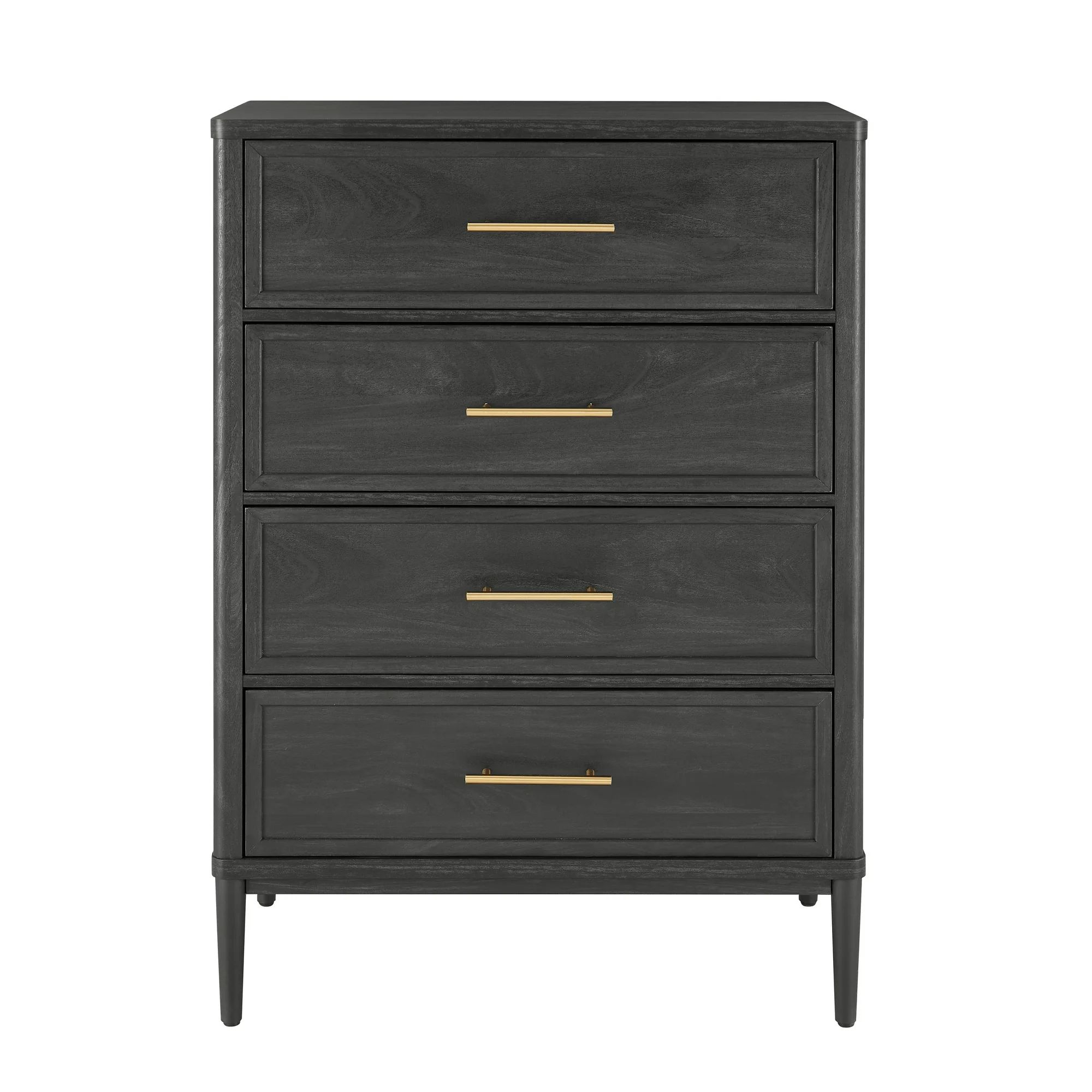 Better Homes & Gardens Oaklee 4-Drawer Dresser, Charcoal Finish | Walmart (US)