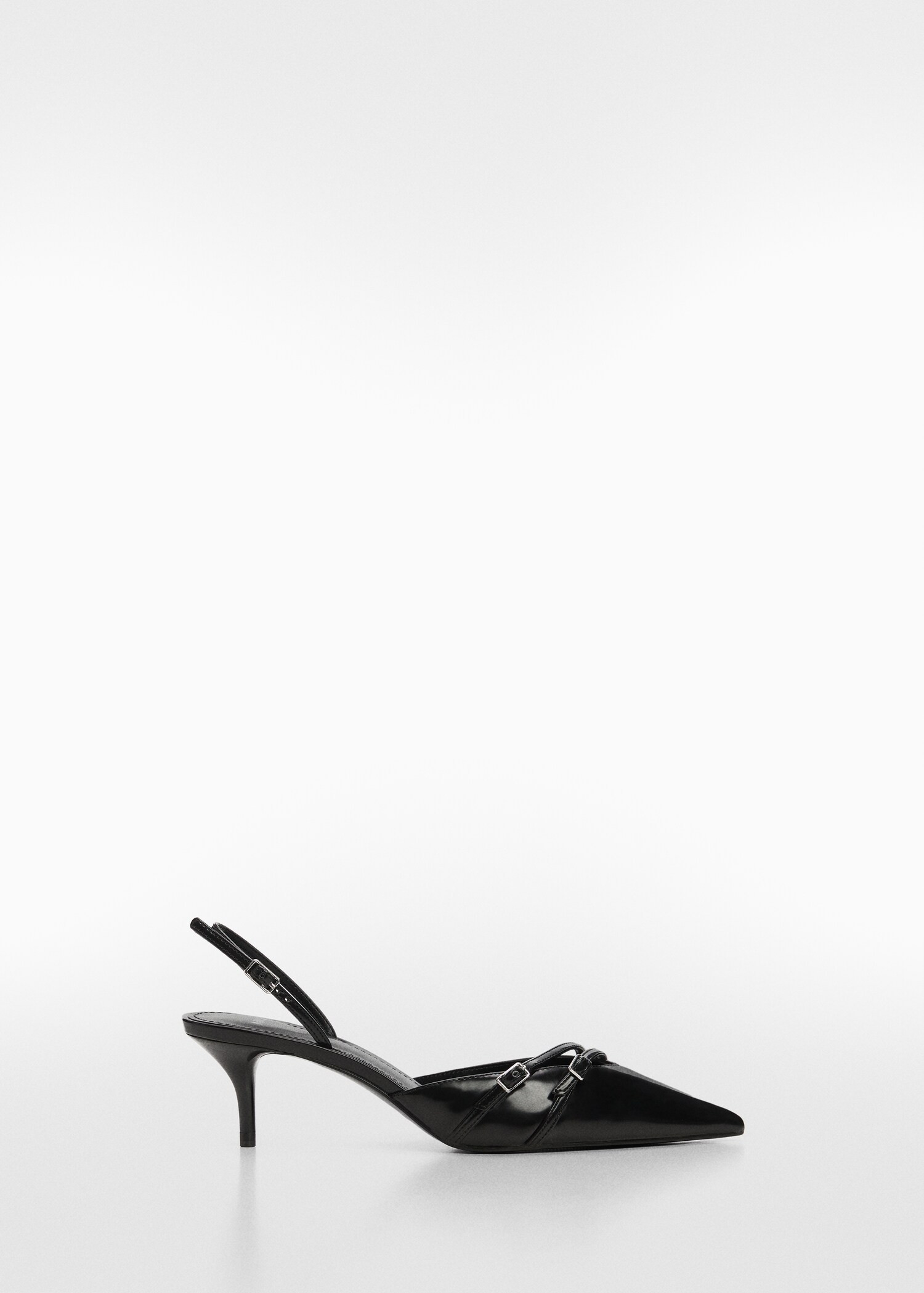 Slingback heeled shoes with buckle | MANGO (US)