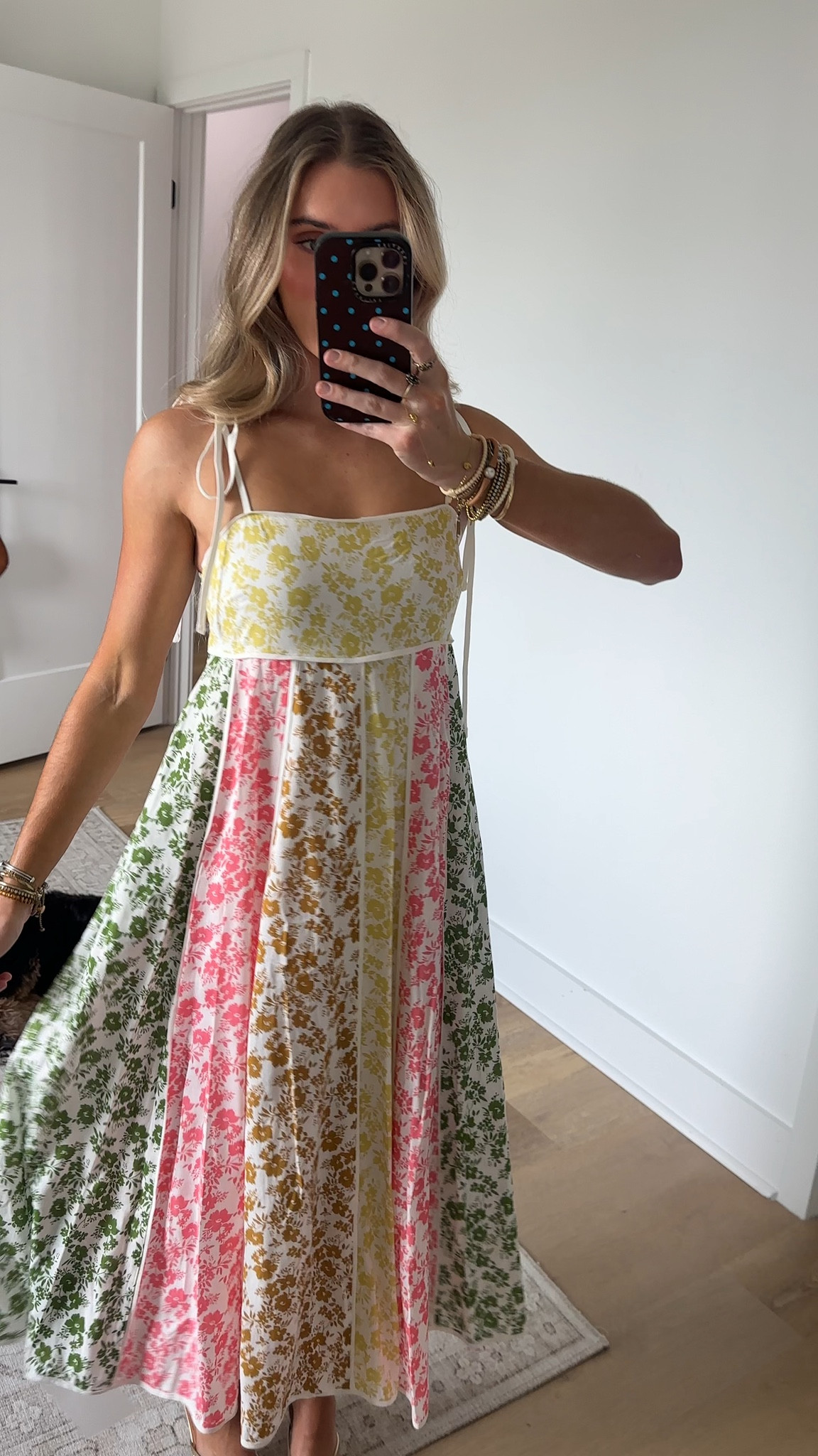 @english.factory size xs Turn heads in the Maisie Colorblock Midi Dress a vibrant blend of floral prints crafted into a breezy, feminine silhouette. Featuring a flattering midi length, adjustable shoulder tie straps, and a side zipper for a seamless fit, this sleeveless standout combines comfort with effortless style. The colorblock paneling adds a playful twist to a timeless shape, making it the perfect pick for brunches, garden parties, or wherever the day takes you. Made to fit beautifully on every body, this dress is your new go-to for feel-good fashion.

#LTKootd #LTKgrwm #LTKSeasonal