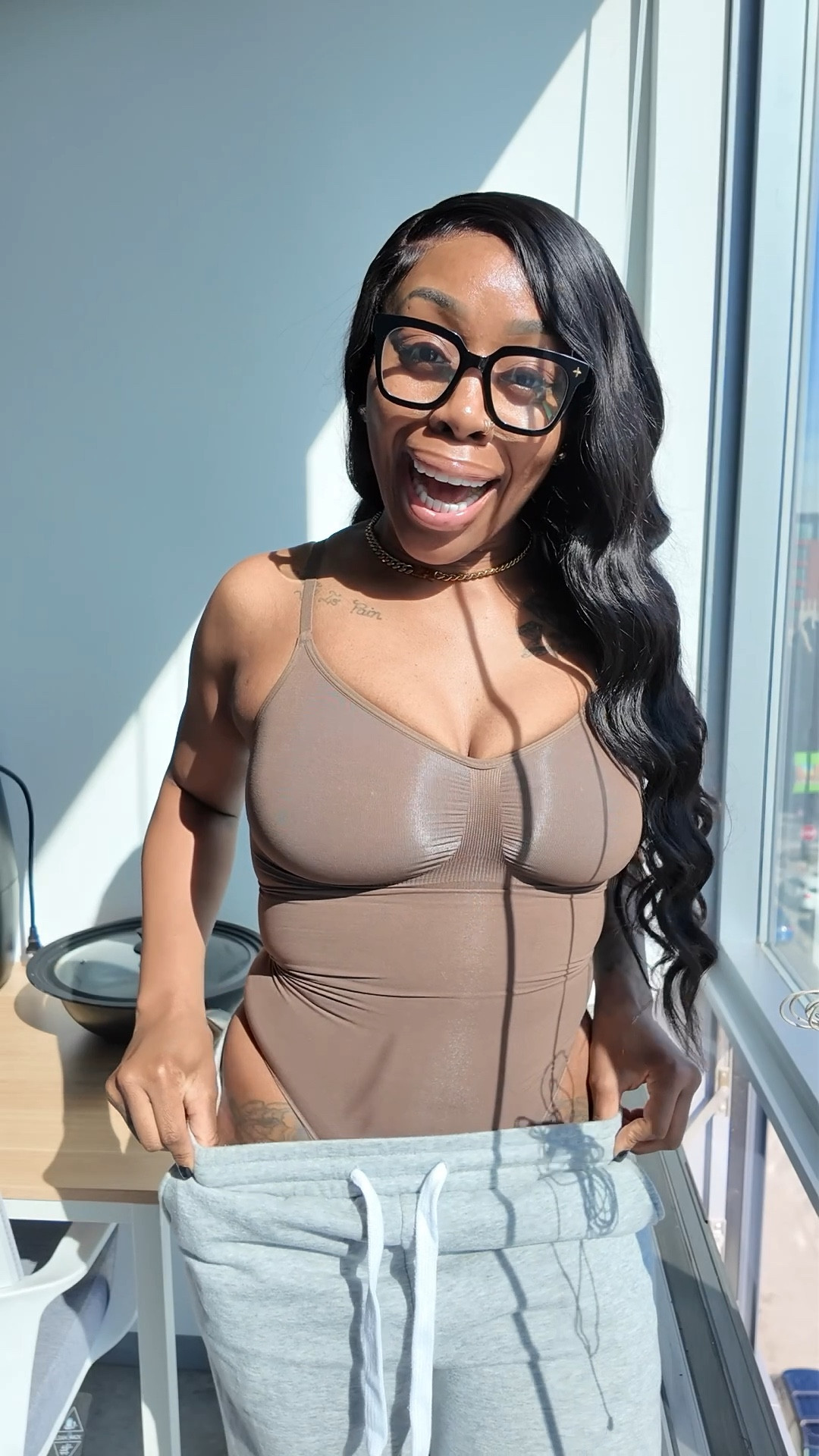 My initial reaction to this bodysuit I FINALLY got one!! I’m wearing a XS/SM ( to small for me) but I still fit in it !! I can’t believe it. Color - Coffeee 

#LTKStyleTip #LTKWorkwear #LTKBeauty