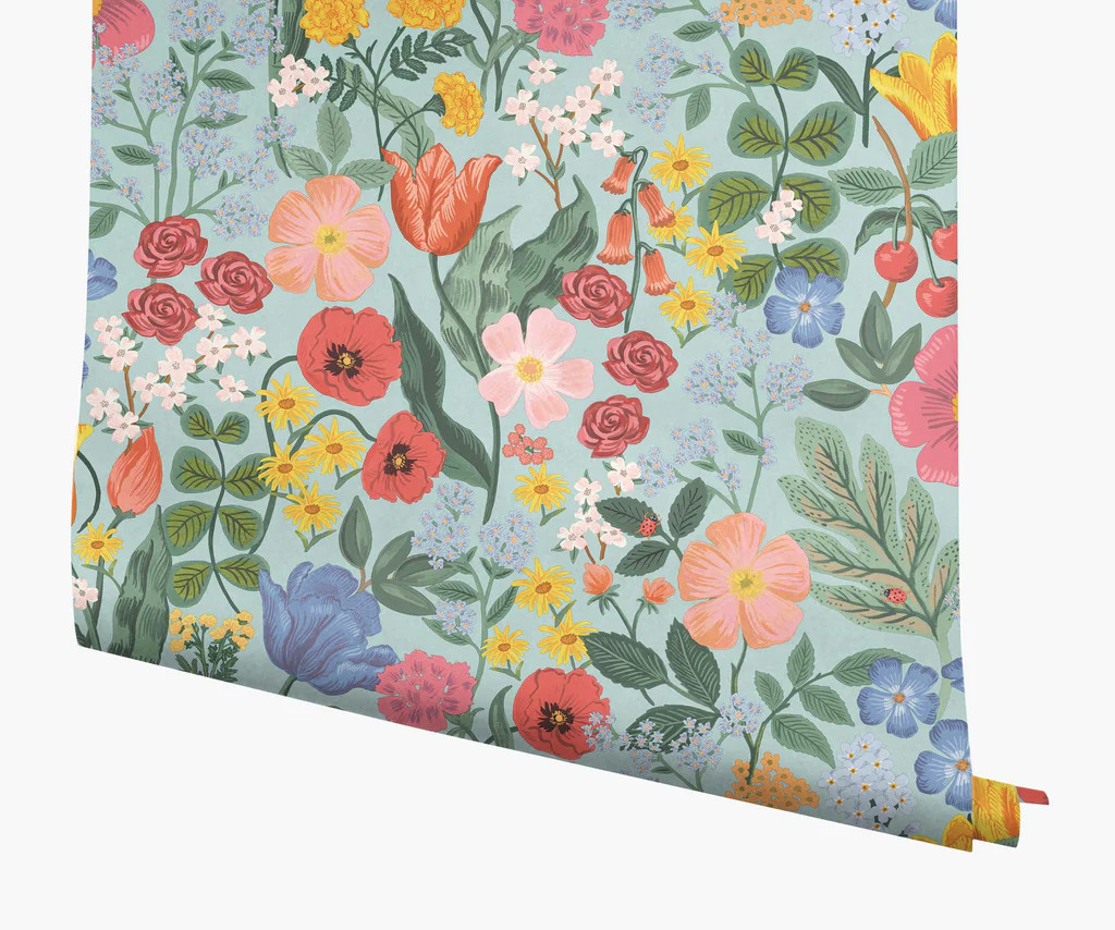 Blossom Wallpaper - Light Blue | Rifle Paper Co.