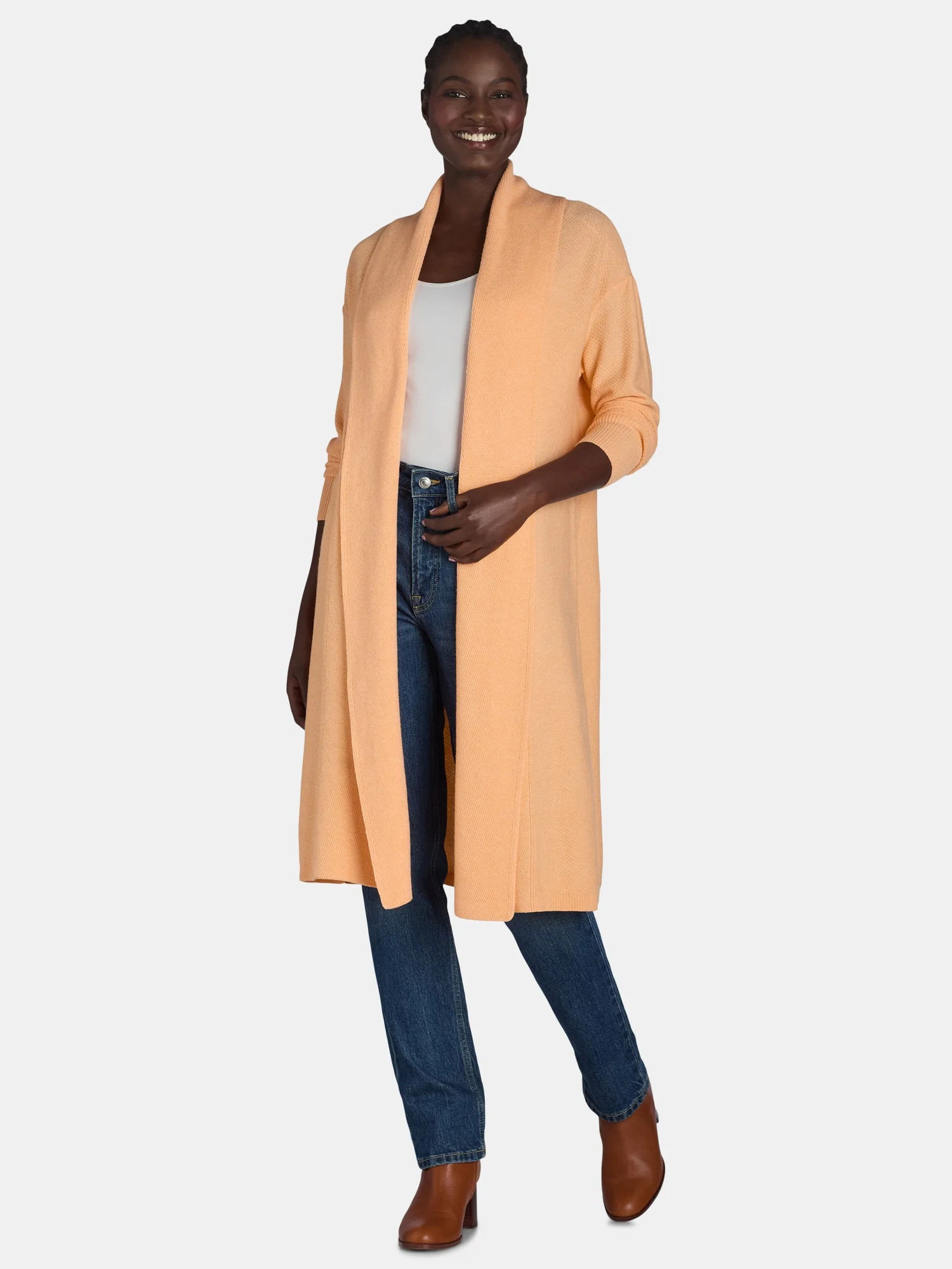 Time and Tru Women's Duster Cardigan Sweater, Midweight, Sizes XS-XXXL | Walmart (US)
