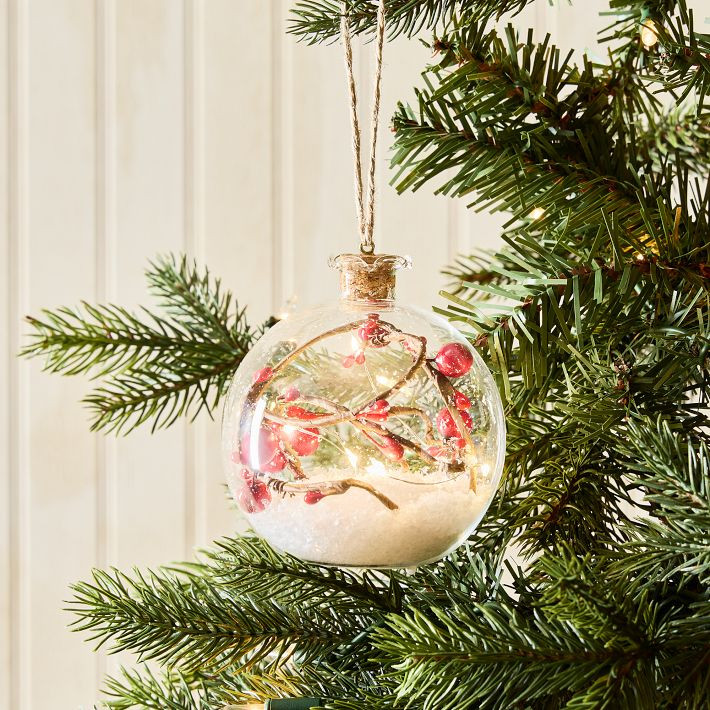 Light-Up Glass Orb Ornament | West Elm (US)