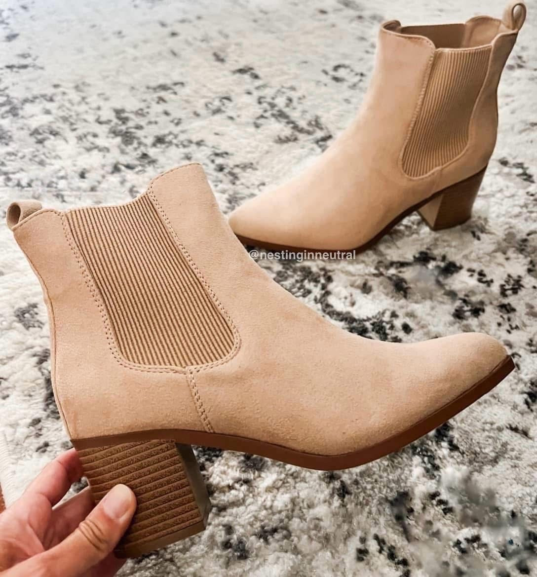 My cute booties are on an A M A Z 0 N DR0P!!! 
Hottest trend in a comfy chelsea-style boot that covers your ankles [so they're not so cold😉]! They look really cute with flares, ankle, straight & wide leg jeans, dress pants AND leggings! Come in multiple colors.


Tan, heels, boots 

#LTKHoliday #LTKU #LTKSaleAlert