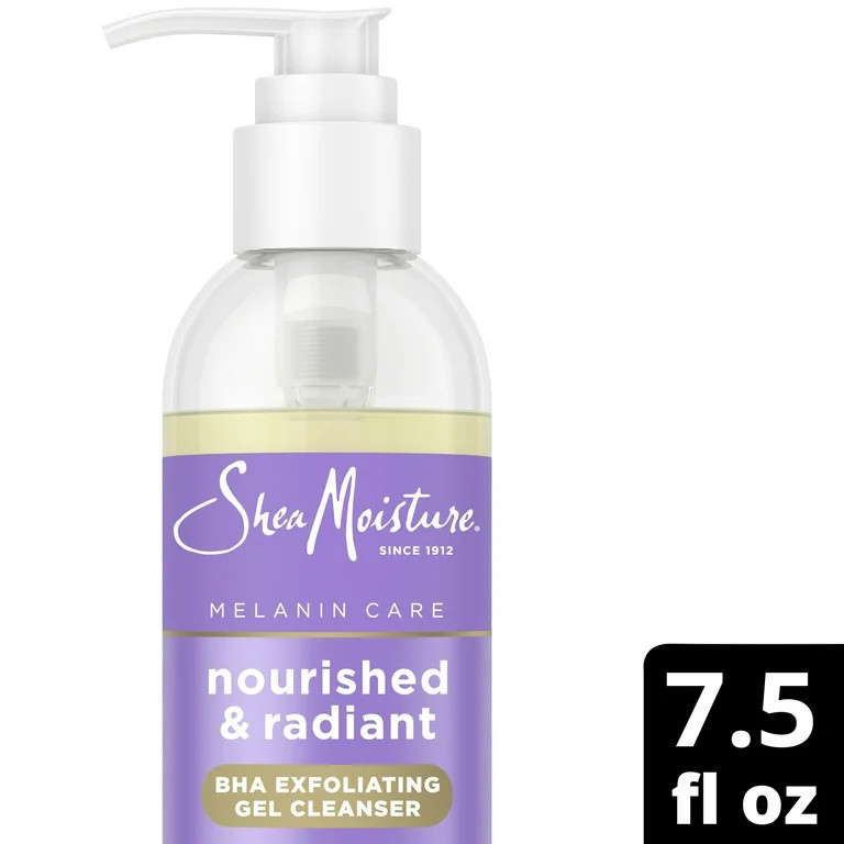 SheaMoisture Radiance BHA Exfoliating Gel Cleanser Renewal Nourished & Radiant All Skin, 7.5 oz | Walmart (US)