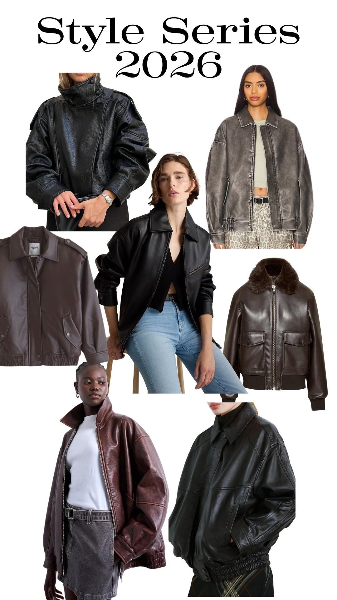 "Today's style pick: the oversized leather bomber.
Structured enough to feel polished, relaxed enough to feel comfortable — and it works with literally everything."
