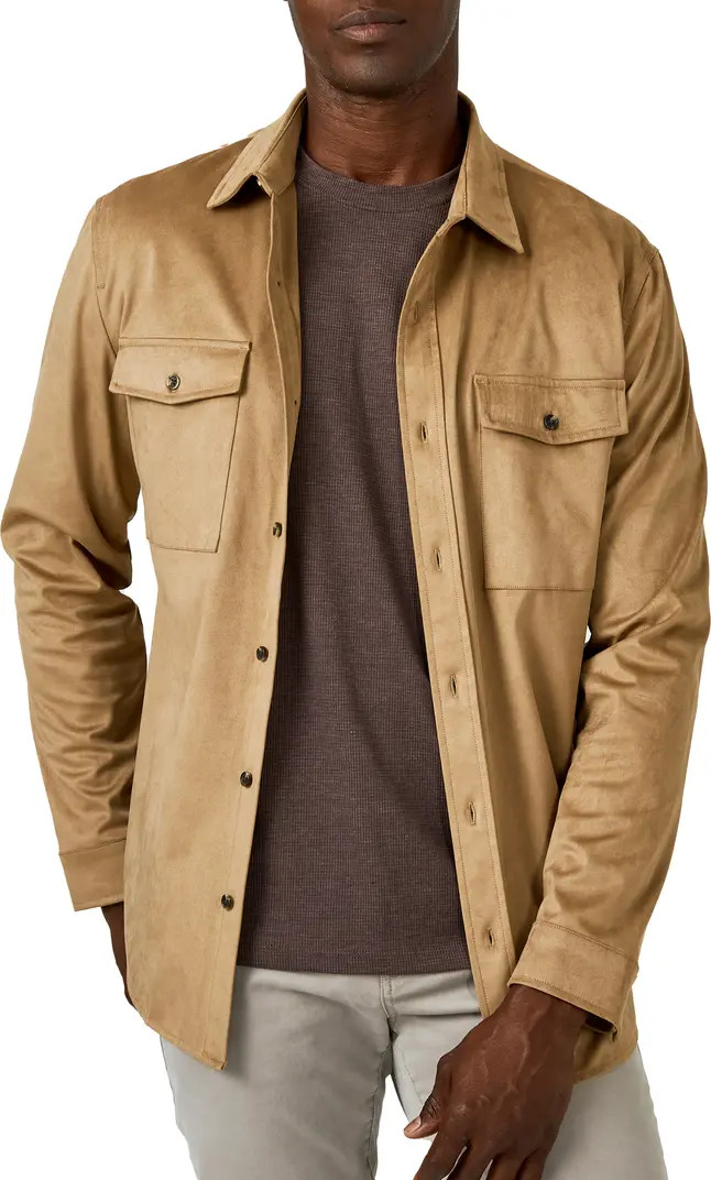 Country Road Faux Suede Shirt Jacket | Nordstrom