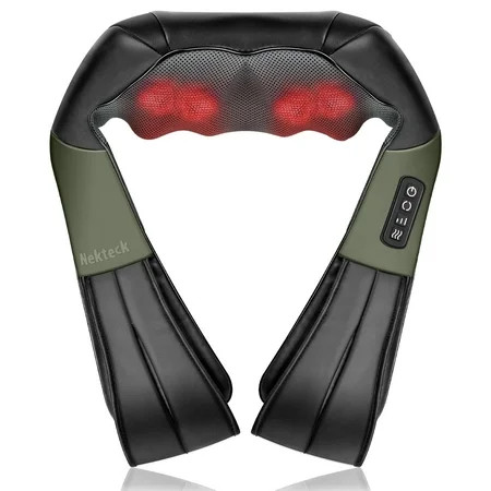 Nekteck Shiatsu Neck, Back, and Shoulder Massager With Heat | Walmart (US)