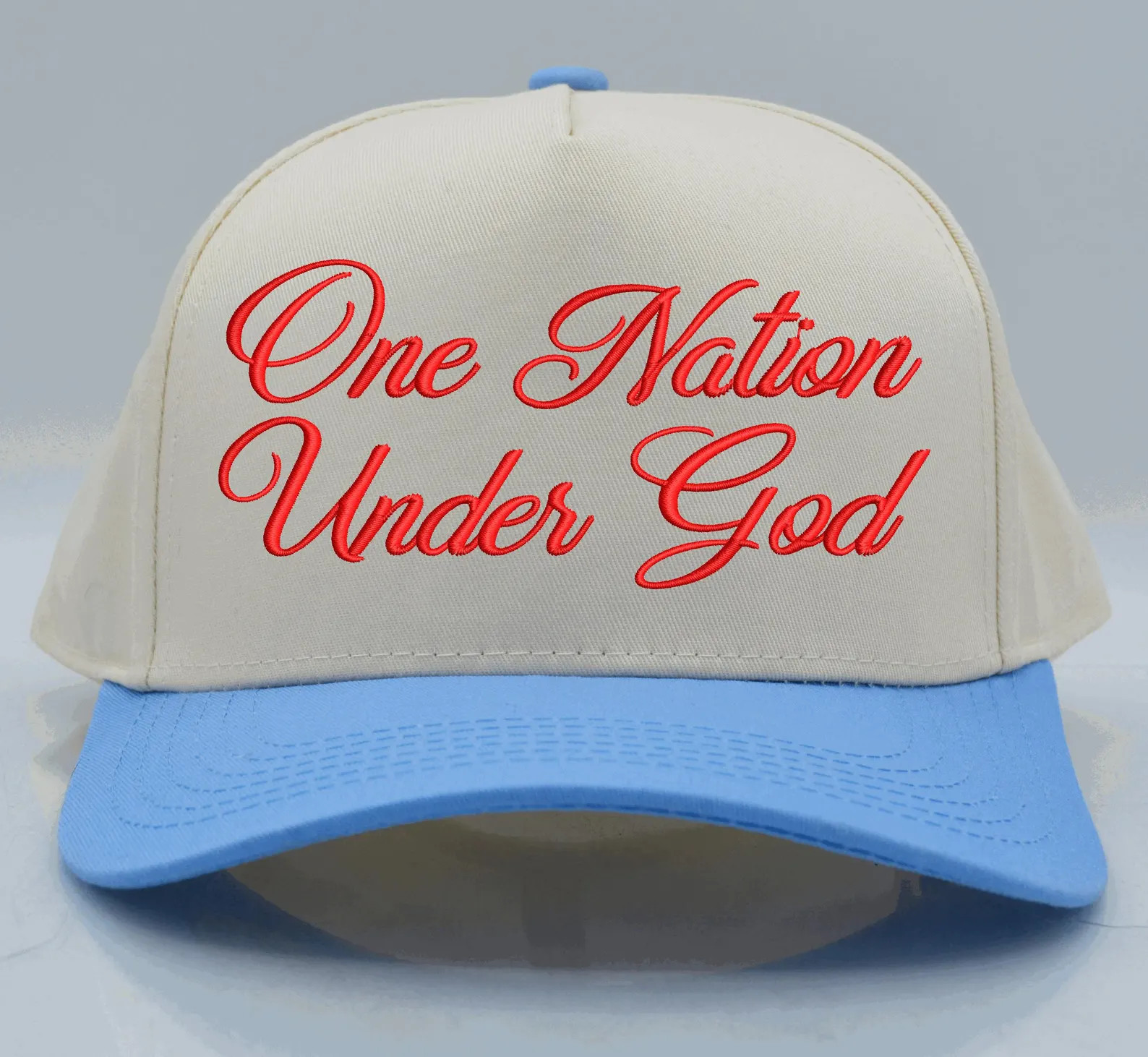 One Nation Under God Hat. trucker hat, two-tone A-frame hat,  Custom embroidery | Etsy (Global)