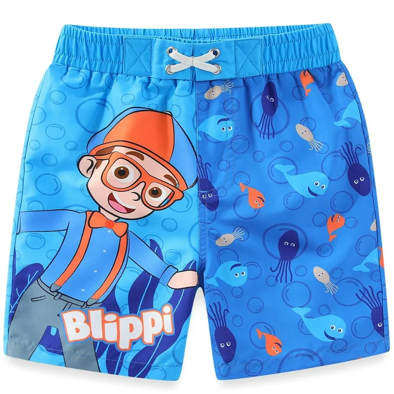 Blippi Boys UPF 50+ Swim Trunks Bathing Suit (Boys), Sizes 2T-8 | Walmart (US)